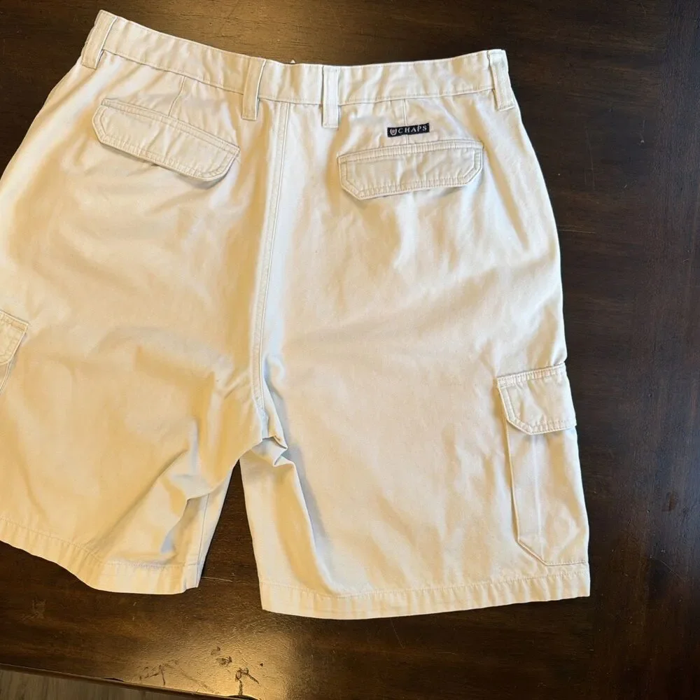 VTG Chaps Ralph Lauren Stone Cargo Shorts W36 Y2K Skater Street Gorpcore Dad